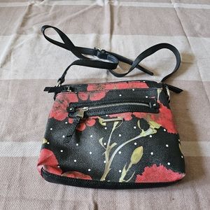 Dana Buchman Black Faux Leather Crossbody Purse